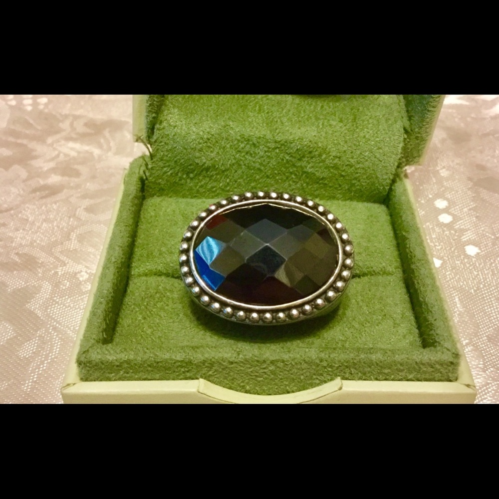 Beautiful Bold Hematite & Silver Ring